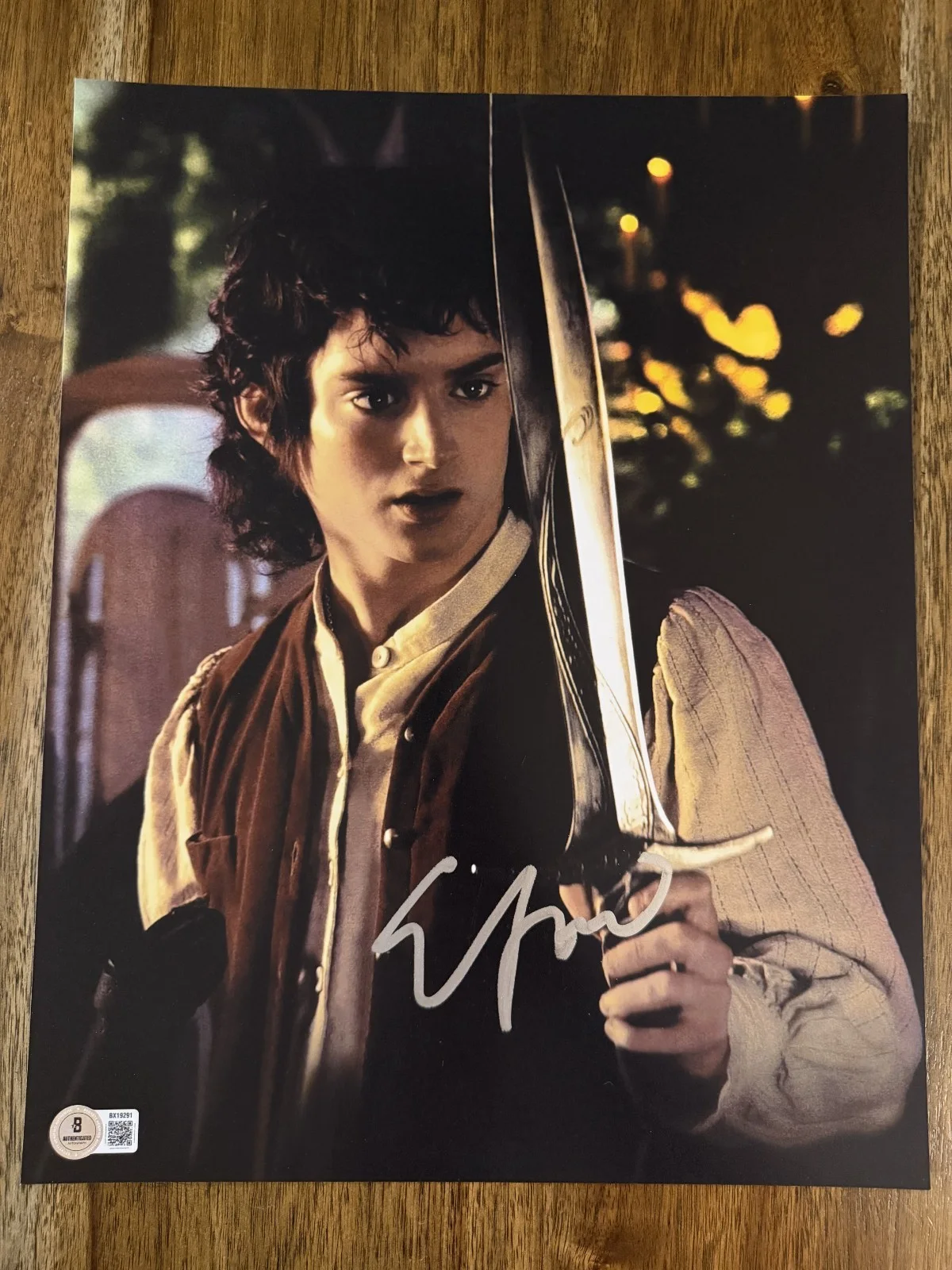 Elijah Wood — Elijah Wood ‘Lord of the Rings’ Signed 11x14 Photo ‘Frodo’ Beckett