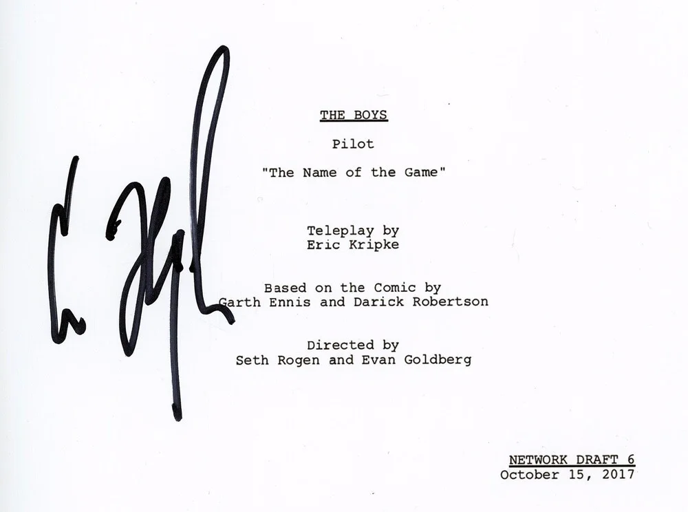 ERIC KRIPKE — Eric Kripke signed "THE BOYS" Pilot Episode 8x10 Photo EXACT PROOF c Writer ACOA, изображение 5