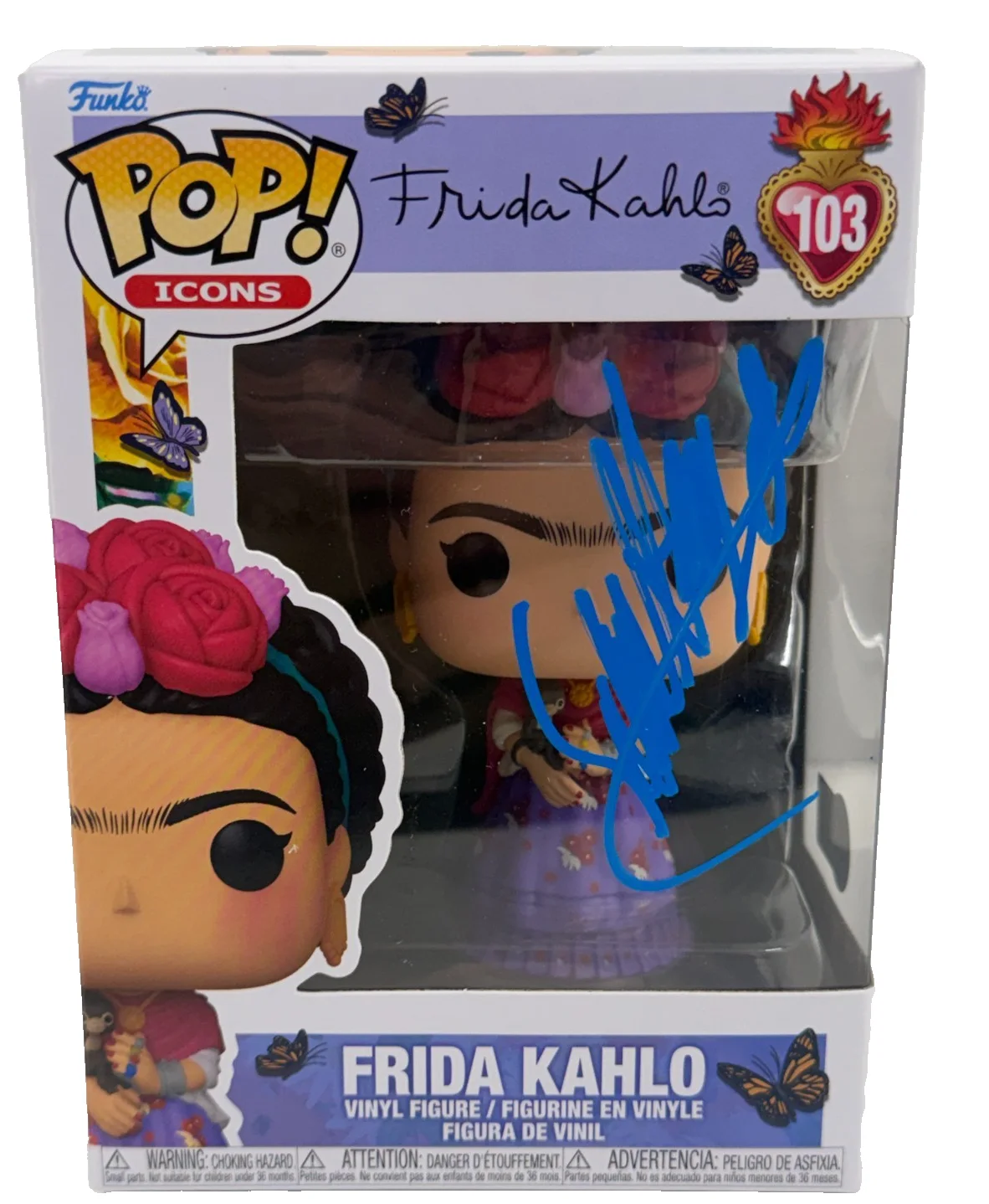 Salma Hayek — Salma Hayek Signed Frida Kahlo Funko Authentic Autograph Beckett