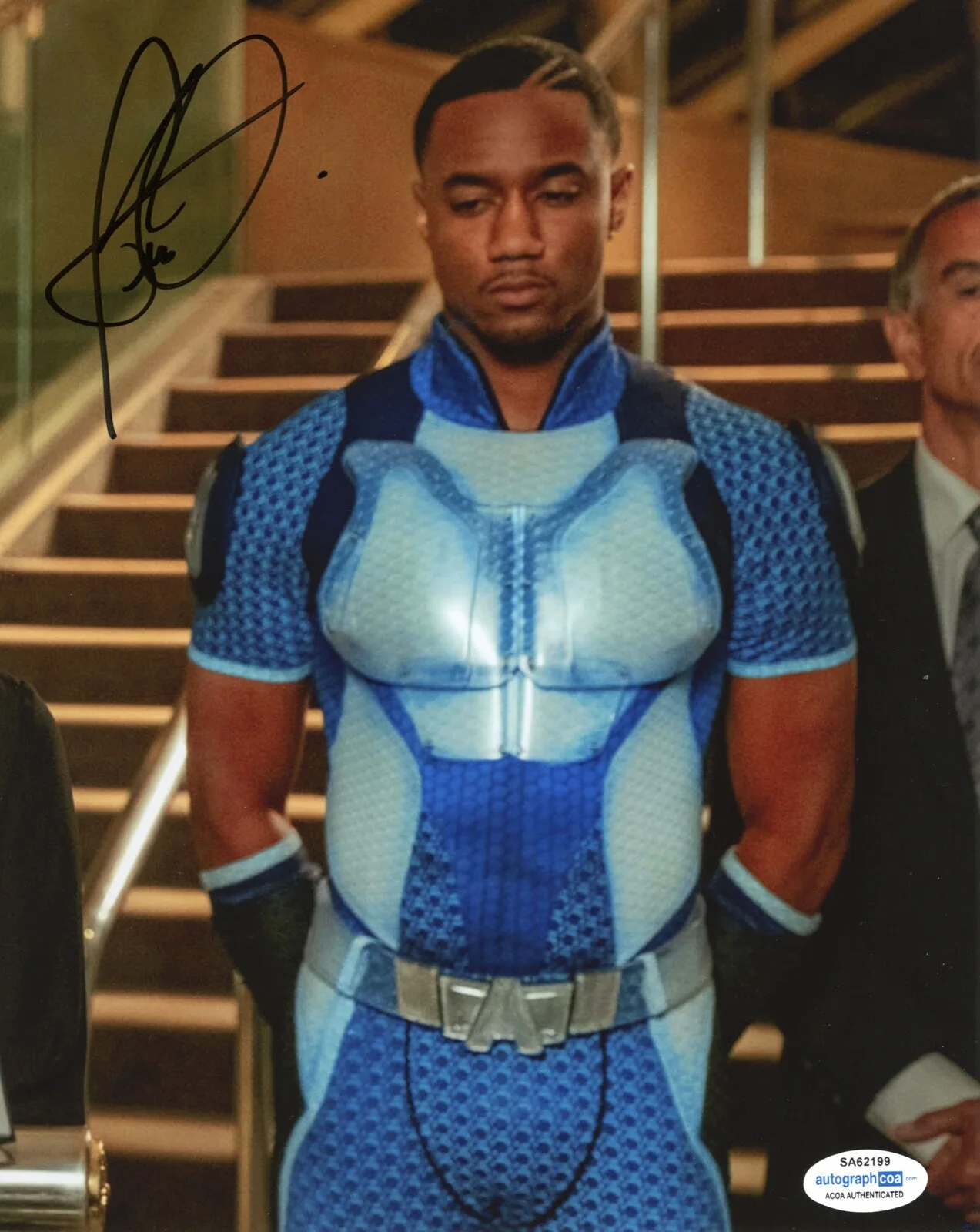 JESSIE T. USHER — Jessie T. Usher signed "THE BOYS" 8x10 Photo a EXACT PROOF A-Train ACOA COA, изображение 4