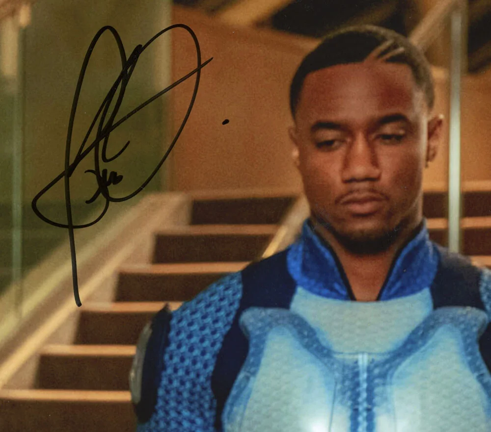 JESSIE T. USHER — Jessie T. Usher signed "THE BOYS" 8x10 Photo a EXACT PROOF A-Train ACOA COA, изображение 5