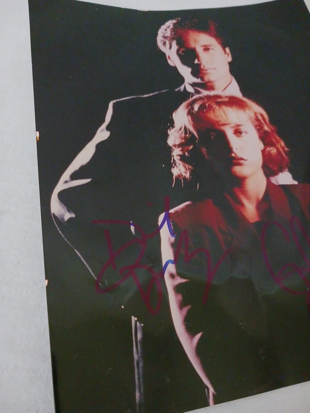 Gilian Anderson — Dual Signed Gillian Anderson David Duchovny X Files Autographed 8" X 10" Color, image 3