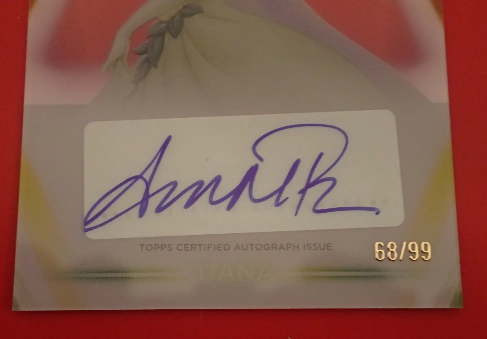 Anika Nuni Rose — Topps Disney Neon Auto Tiana Voice Anika Nuni Rose #68/99, изображение 2
