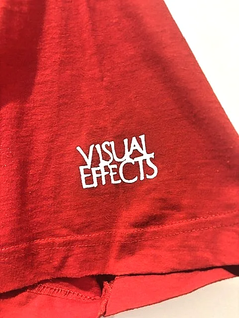 BBC Visual Effects Film Crew VFX T-Shirt Red Size L (Authentic-Rare), image 4