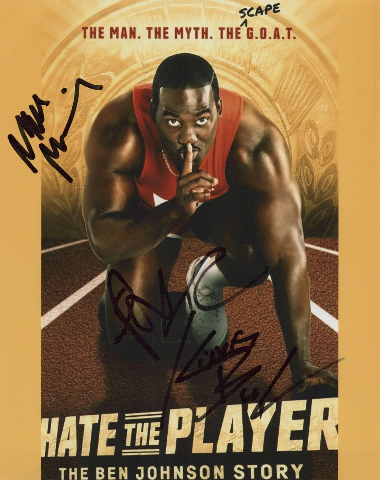 Shamier Anderson, King Bach, Mark McKinney — Shamier Anderson, King Bach +1 signed "BEN JOHNSON STORY" 8x10 Photo PROOF COA, изображение 3