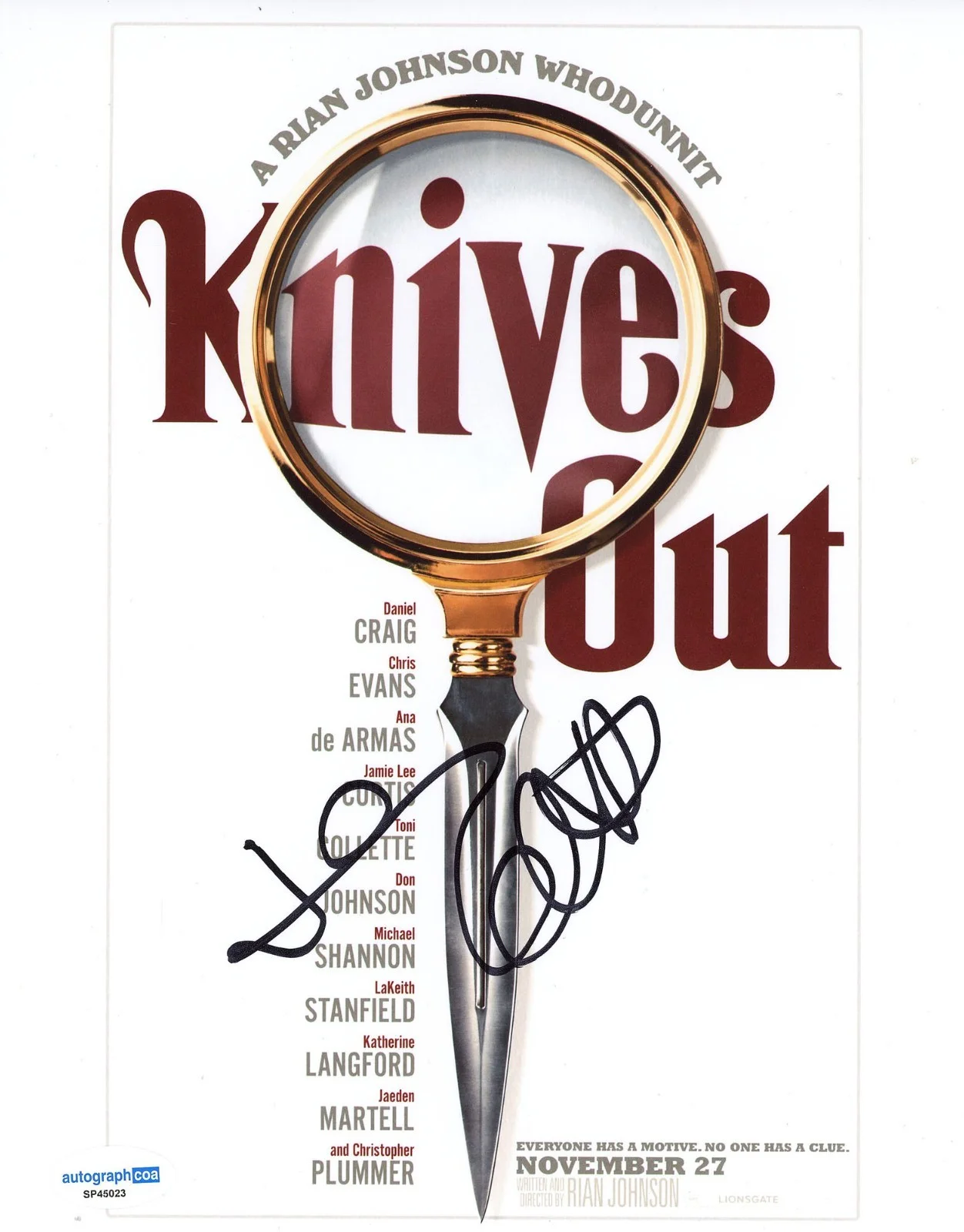 TONI COLLETTE — Toni Collette signed "KNVES OUT" 8x10 Photo HEREDITARY Autographed ACOA COA, изображение 3