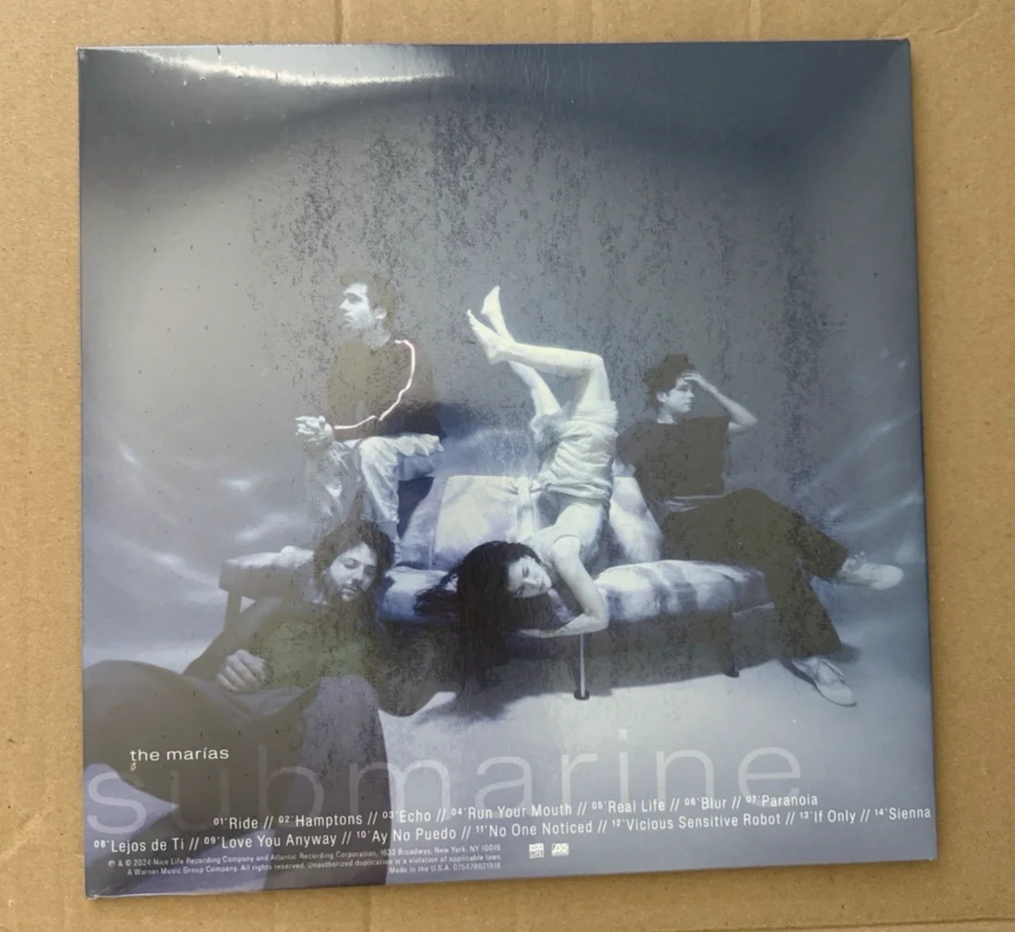 The Marias Signed Submarine Ultra Clear Bonus Flexi Disc Vinyl LP Autographed, image 2