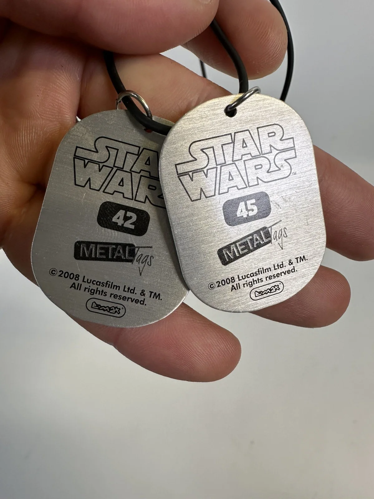 Star Wars 2008 Lucasfilm 42 & 45 Collectibles Metal Tags Necklace, изображение 3