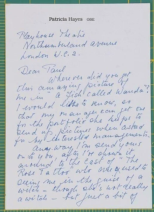 Patricia — Patricia Hayes Signed autographed Photo & Post Card + Note + 3 pages letter (6), изображение 5