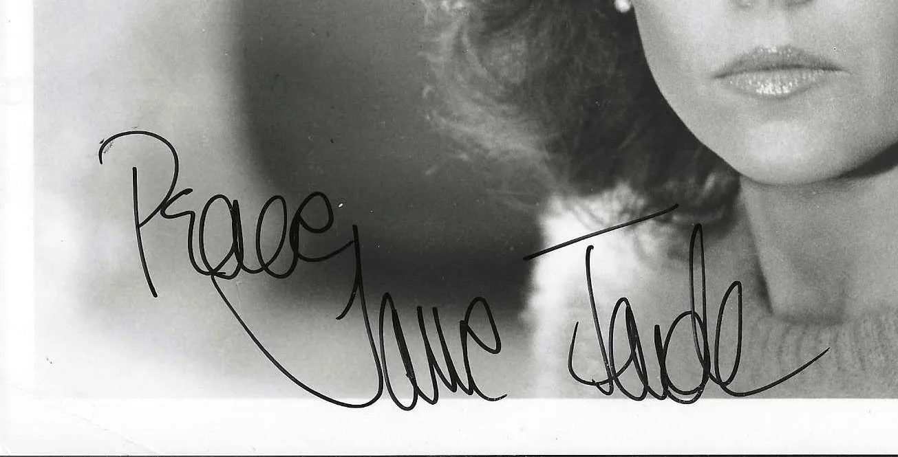 JANE FONDA — YOUNG & STUNNING PHOTO JANE FONDA - BEST ACTRESS TWICE ACADEMY AWARD-PEACE, изображение 2
