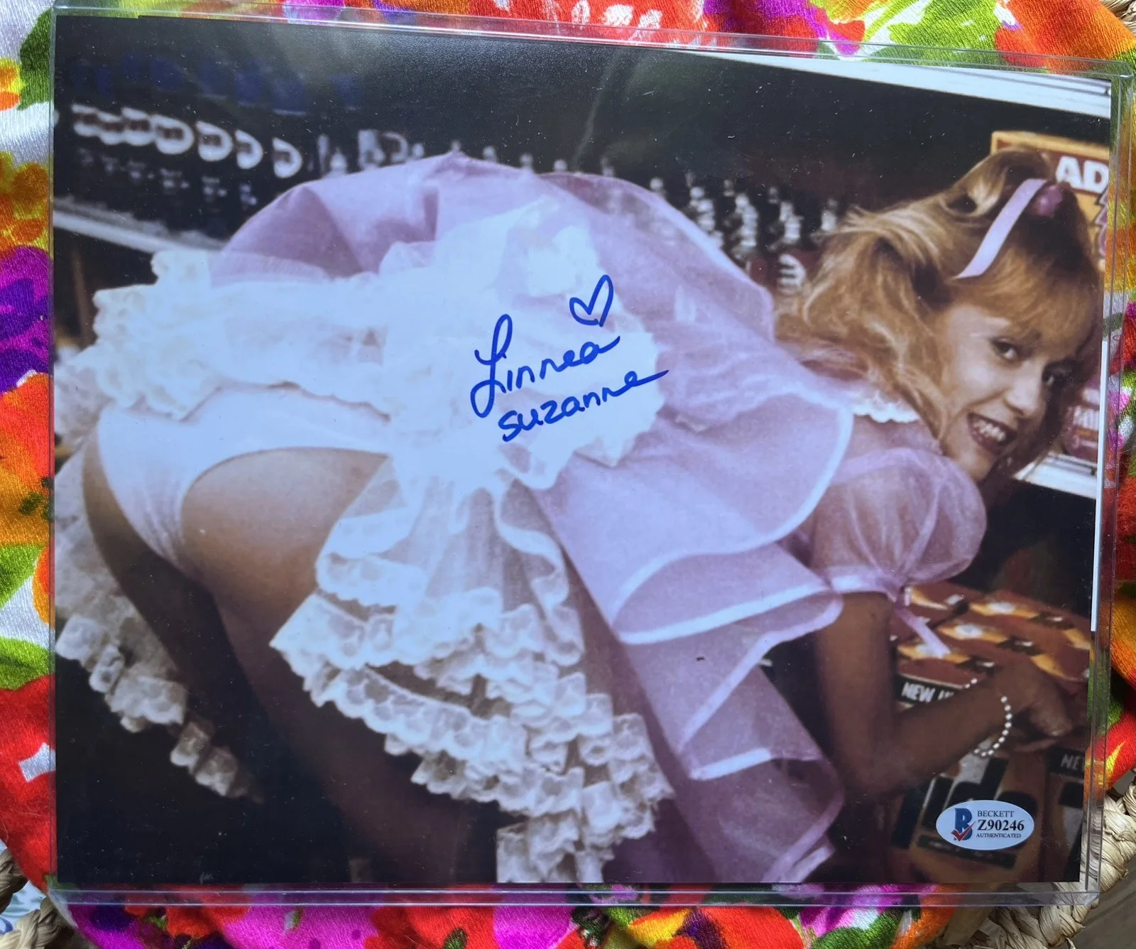 Night Of The Demons Linnea Quigley Signed Autograph 8x10" photo, изображение 2