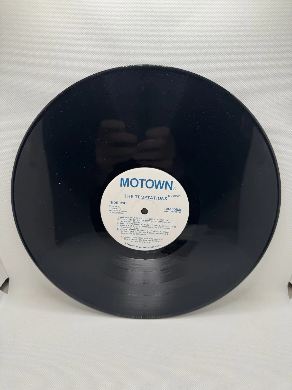 OTIS WILLIAMS SIGNED VINYL THE TEMPTATIONS SELF TITLED PROMO DJ COPY JSA COA, изображение 5