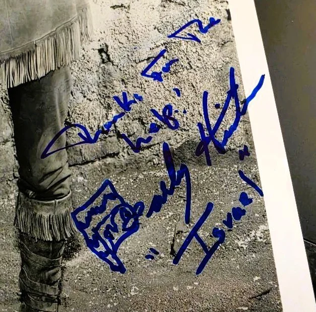 Fess Parker, Darby Hinton — DANIEL BOONE + SON signed 8x10 with UACC COA ... Fess Parker & Darby Hinton, image 2