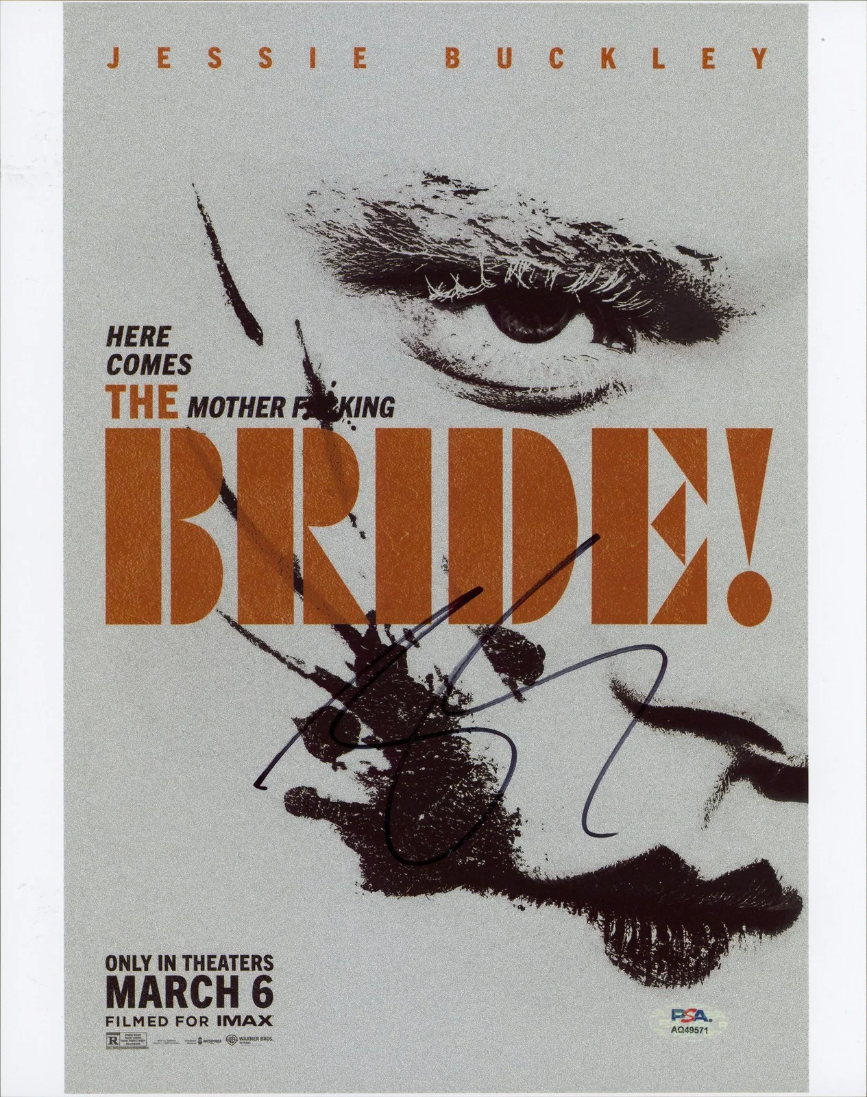 Jessie Buckley — Jessie Buckley The Bride! Authentic Signed 11x14 Vertical Photo PSA/DNA #AQ49571