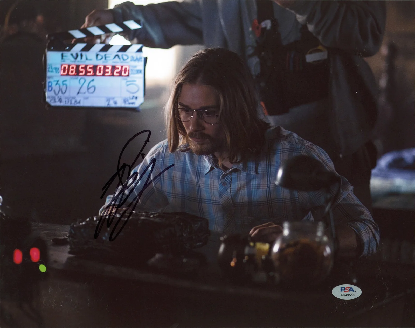 Lou Taylor Pucci — Lou Taylor Pucci Evil Dead Authentic Signed 11x14 Photo PSA/DNA #AQ49558
