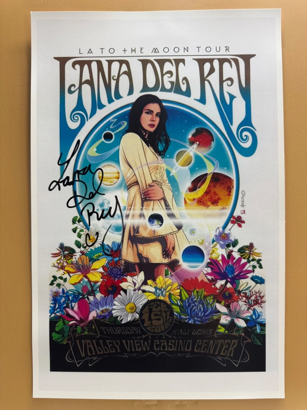 LANA DEL REY — SIGNED LANA DEL REY LA to The MOON 11x17 Band Poster COA by Lana - Ships FREE