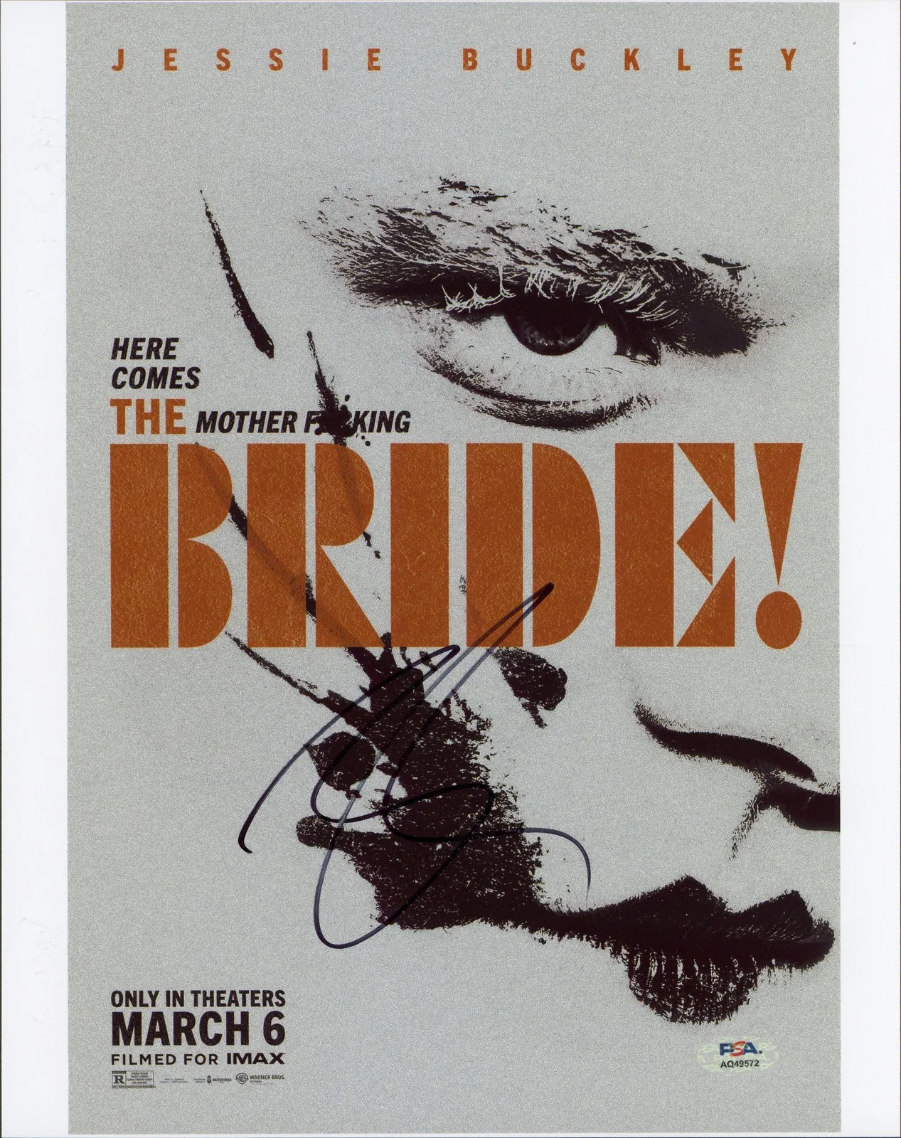 Jessie Buckley — Jessie Buckley The Bride! Authentic Signed 11x14 Vertical Photo PSA/DNA #AQ49572