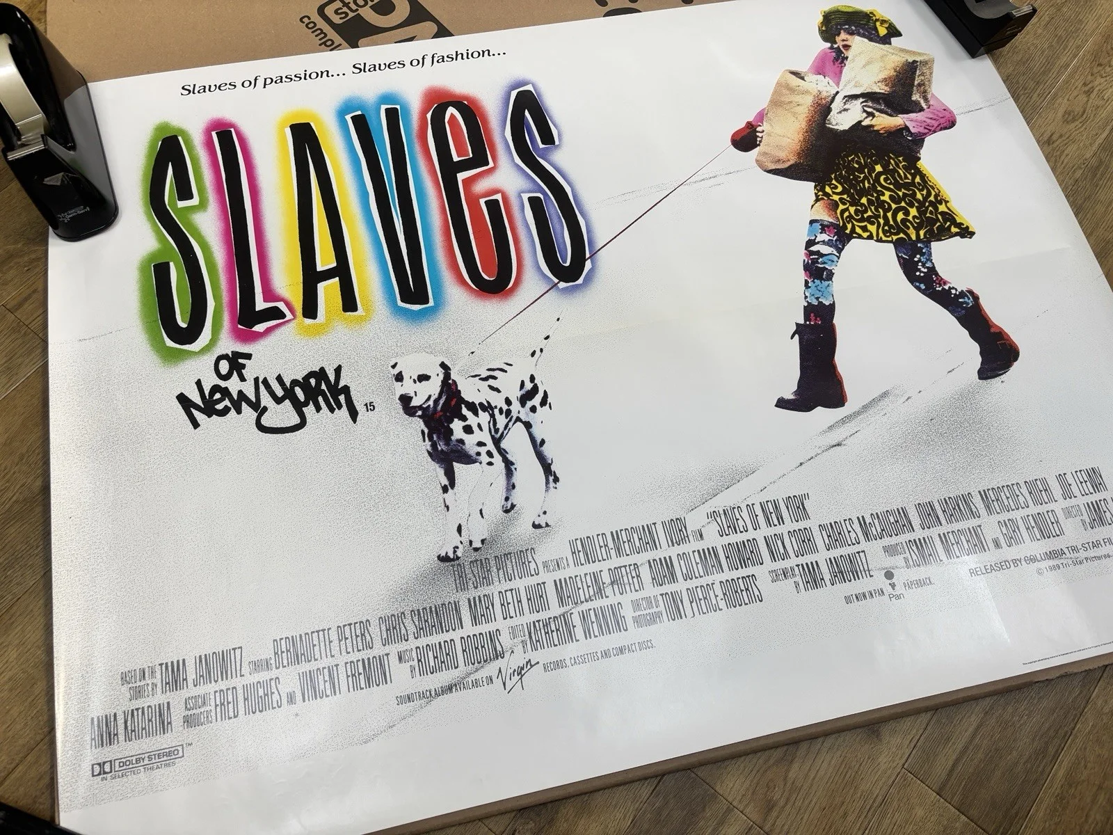 SLAVES OF NEW YORK 1989 Bernadette Peters, Chris Sarandon QUAD POSTER Original, изображение 2