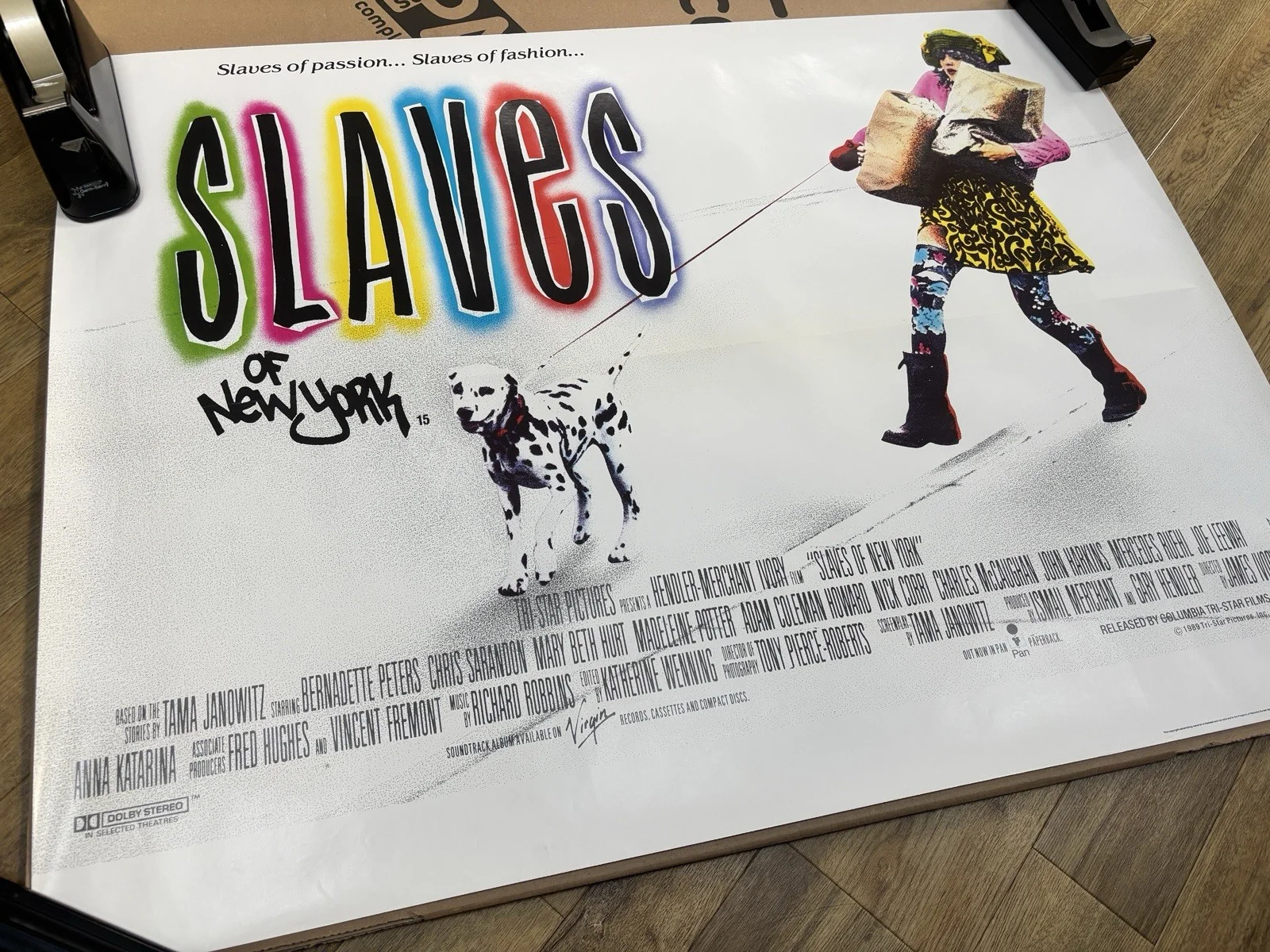 SLAVES OF NEW YORK 1989 Bernadette Peters, Chris Sarandon QUAD POSTER Original, изображение 5