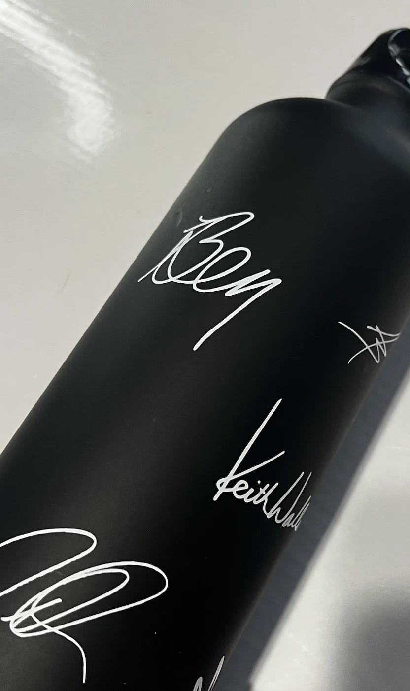Breaking Benjamin Signed Black Stainless Steel Water Bottle Autograph Print Ins, изображение 3