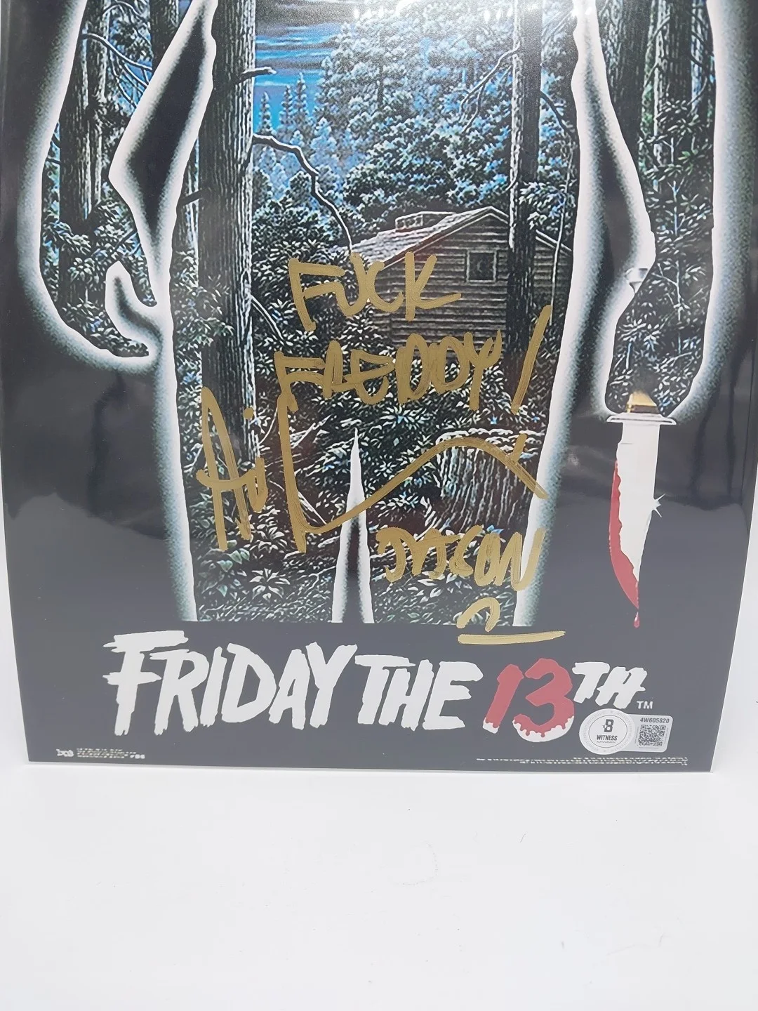 Ari Lehman — Ari Lehman Friday The 13th Signed 8x10 Inscribed “F*** Freddy, Jason” BAS COA, изображение 3