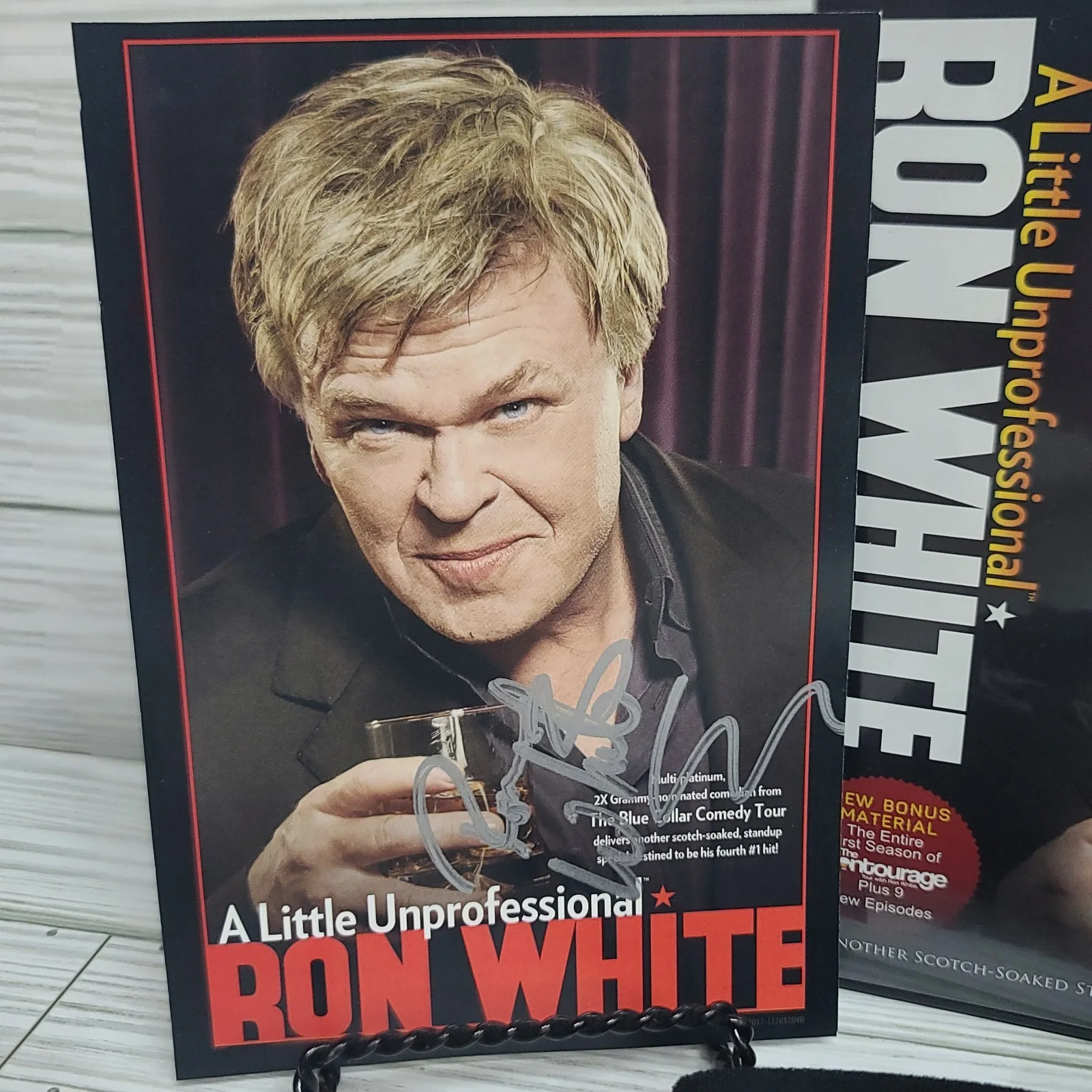 ron white — Ron White Autograph LOT 4pc Signed DVD Flask Keychain Koozie Comedian Funny, изображение 3