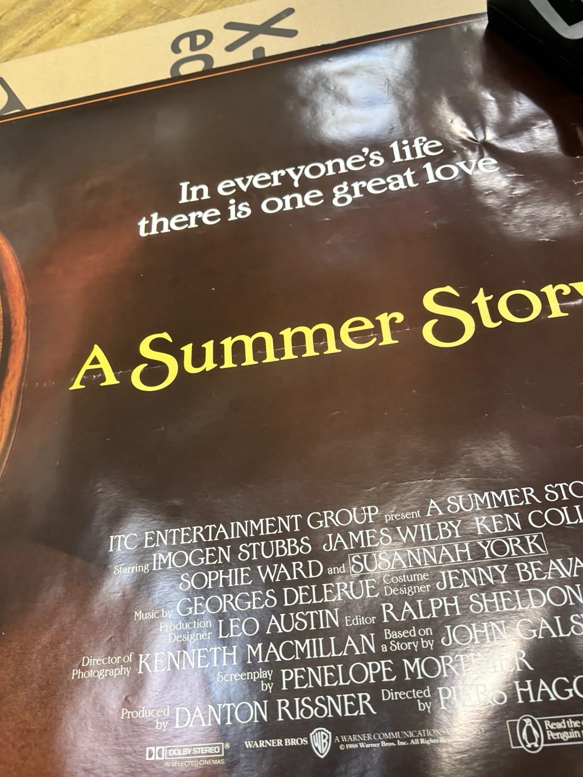 A SUMMER STORY - ORIGINAL POSTER - 1988 - IMOGEN STUBBS Rolled, image 4