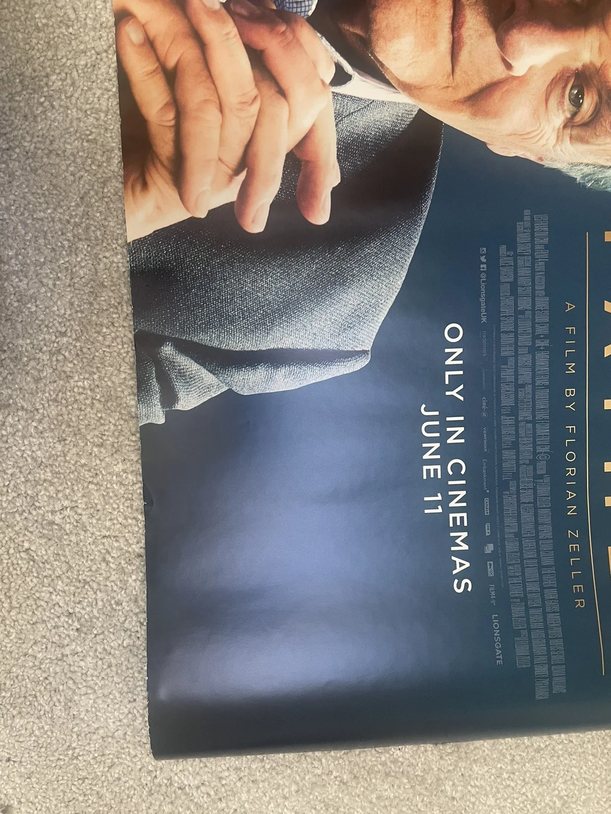 THE FATHER (2021) Original Cinema Quad Movie Poster - Anthony Hopkins, изображение 5
