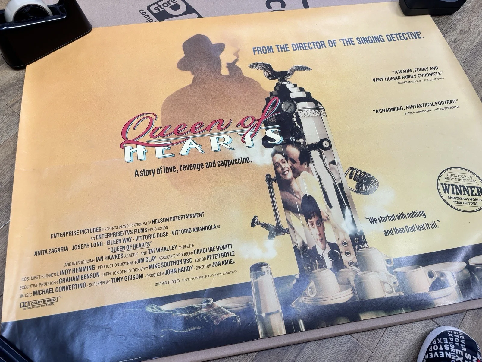 QUEEN OF HEARTS 1989 Anita Zagaria Joseph Long ORIGINAL Folded UK Quad Poster, изображение 3