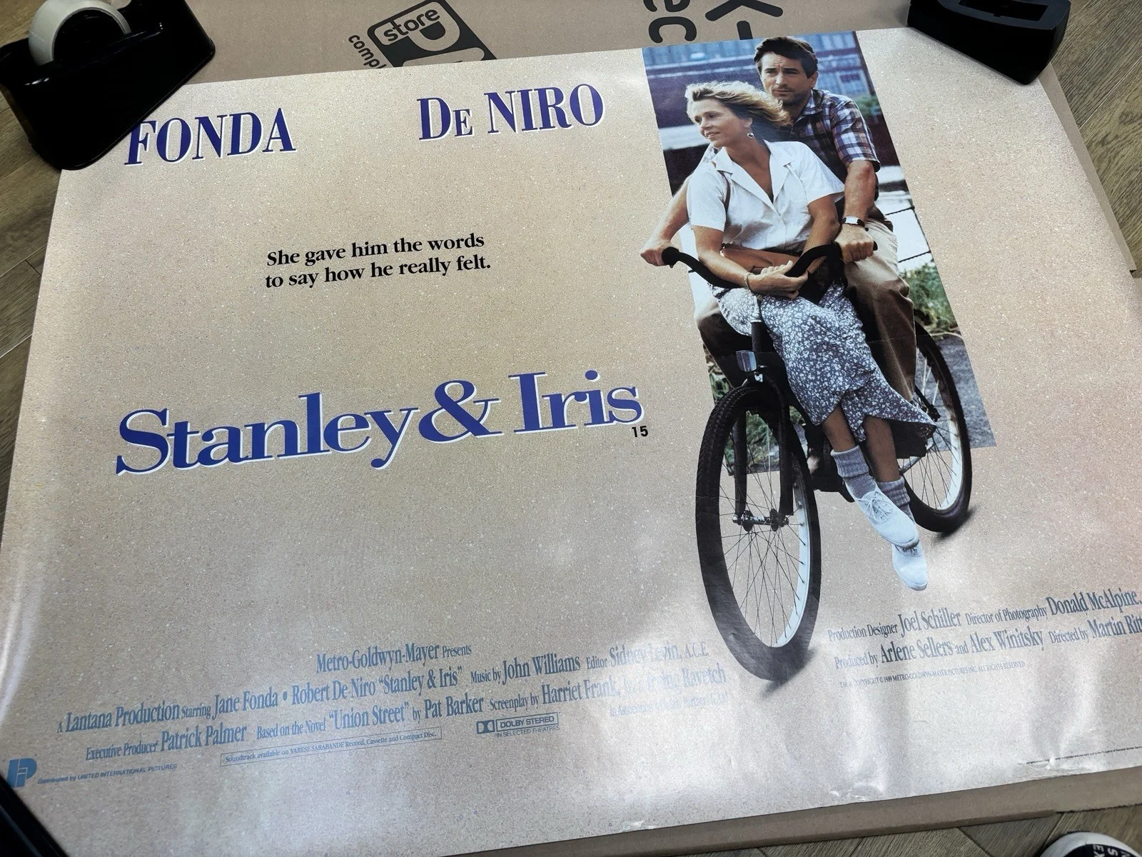 STANLEY & IRIS - ORIGINAL FRENCH CINEMA POSTER - Rolled Quad, изображение 2