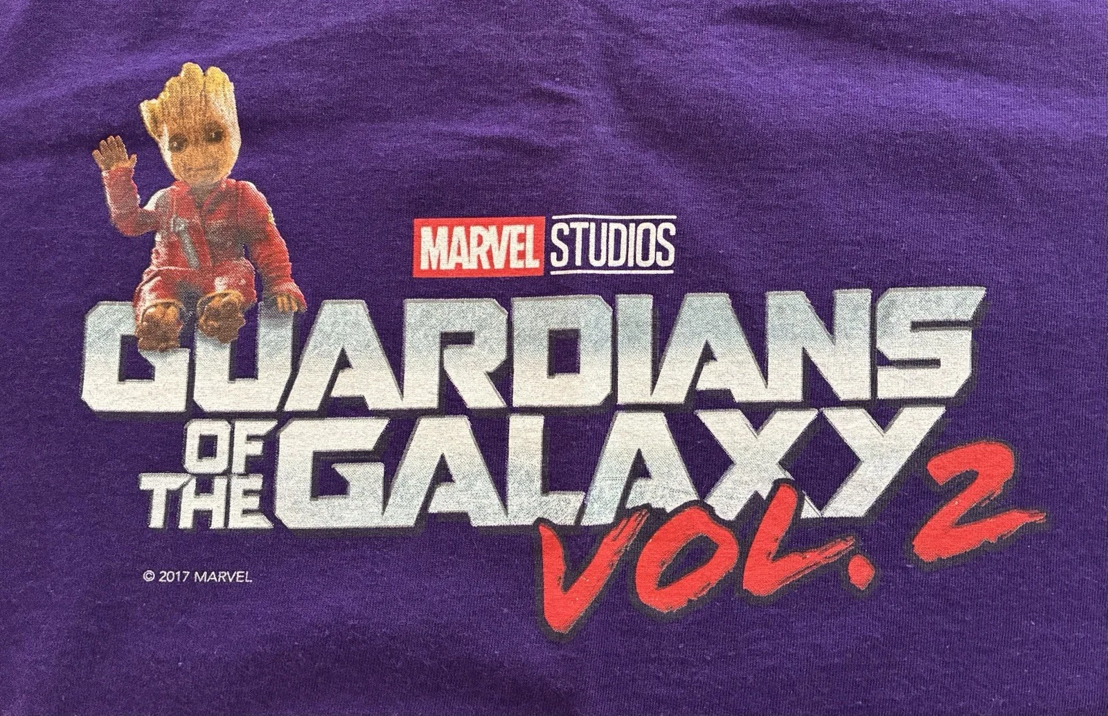 GUARDIANS OF THE GALAXY PROMO 2 TEE - L PURPLE T-SHIRT PROMOTIONAL DVD BLU-RAY, изображение 2