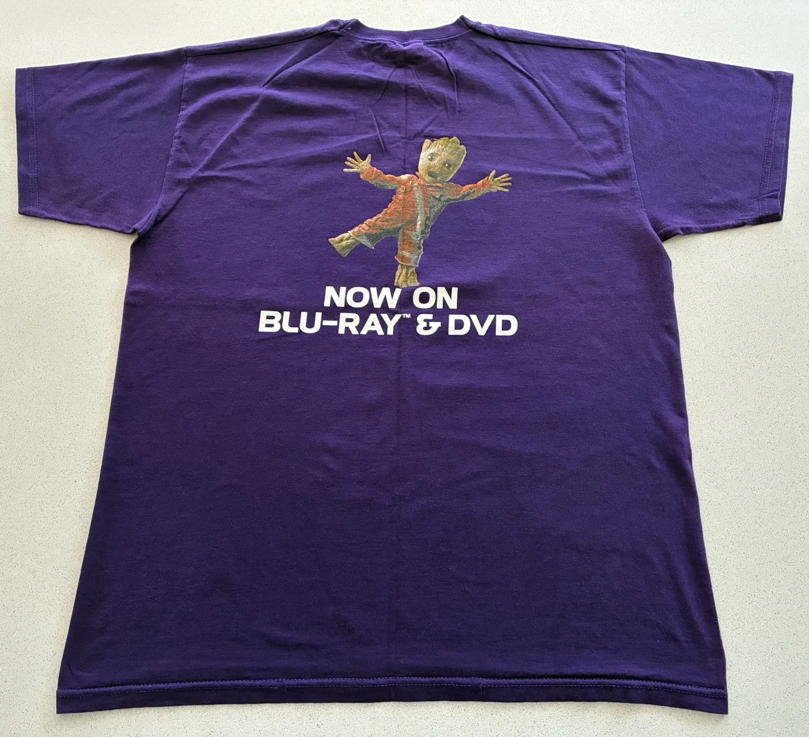 GUARDIANS OF THE GALAXY PROMO 2 TEE - L PURPLE T-SHIRT PROMOTIONAL DVD BLU-RAY, изображение 3