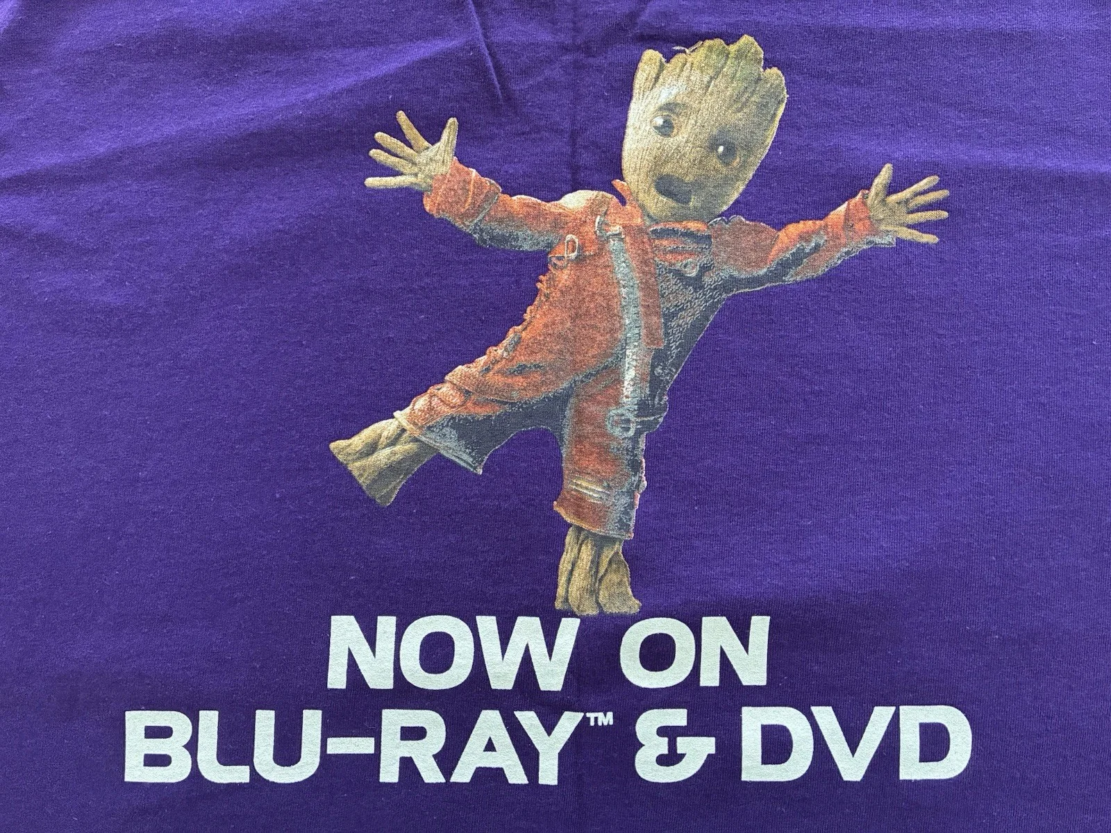 GUARDIANS OF THE GALAXY PROMO 2 TEE - L PURPLE T-SHIRT PROMOTIONAL DVD BLU-RAY, изображение 4