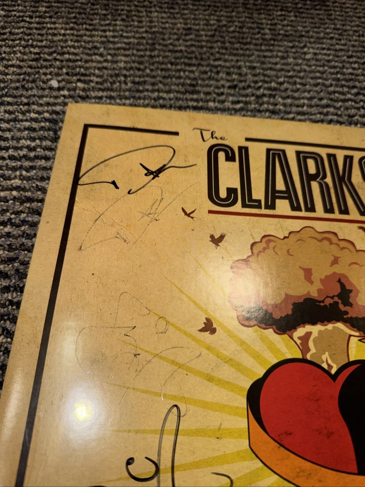 The Clarks Signed Autographed Record Madly In Love With The End Of The World, изображение 2