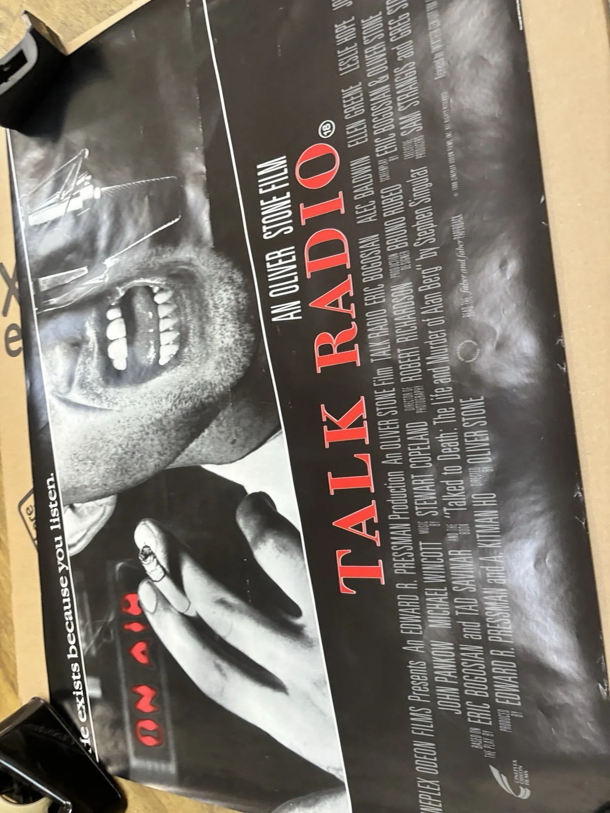 Original Talk Radio German movie poster Quad Oliver Stone Eric Bogosian, изображение 5