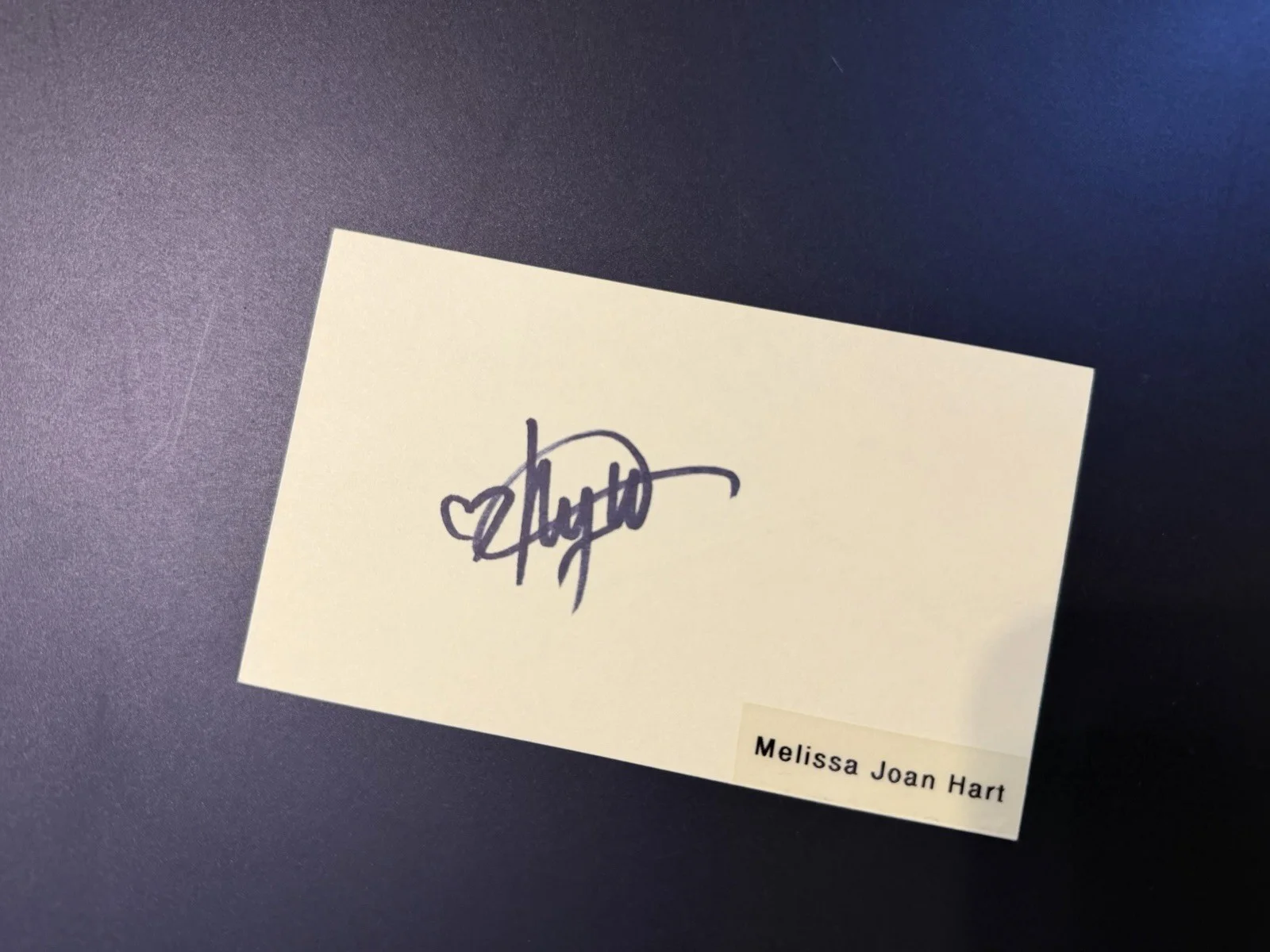 Melissa Joan Hart Signed Index Card Autograph Sabrina Clarissa Explains It All, image 2