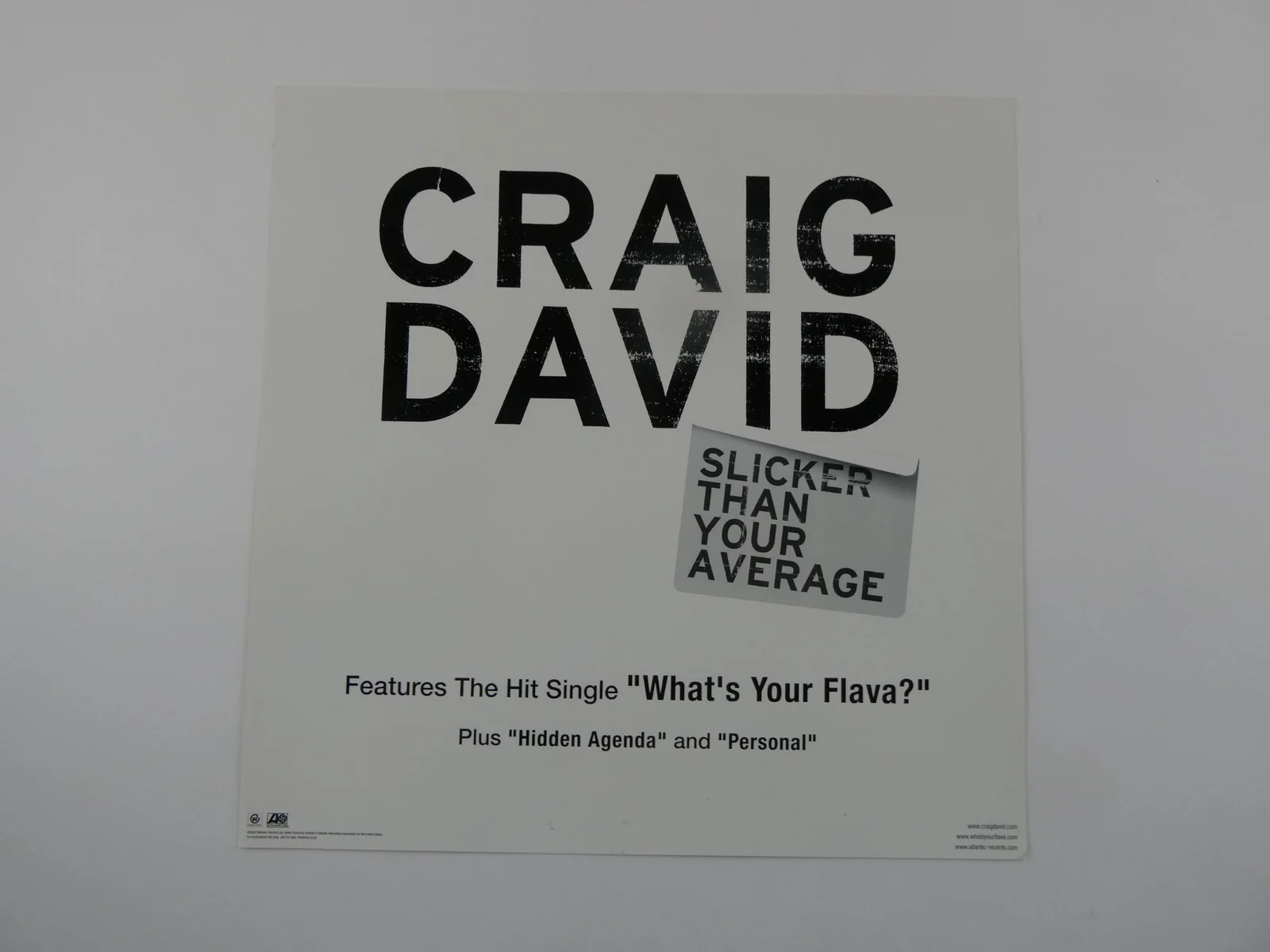 Craig David Signed Album Flat 12x12 Slicker Than Your Average Autographed, image 3