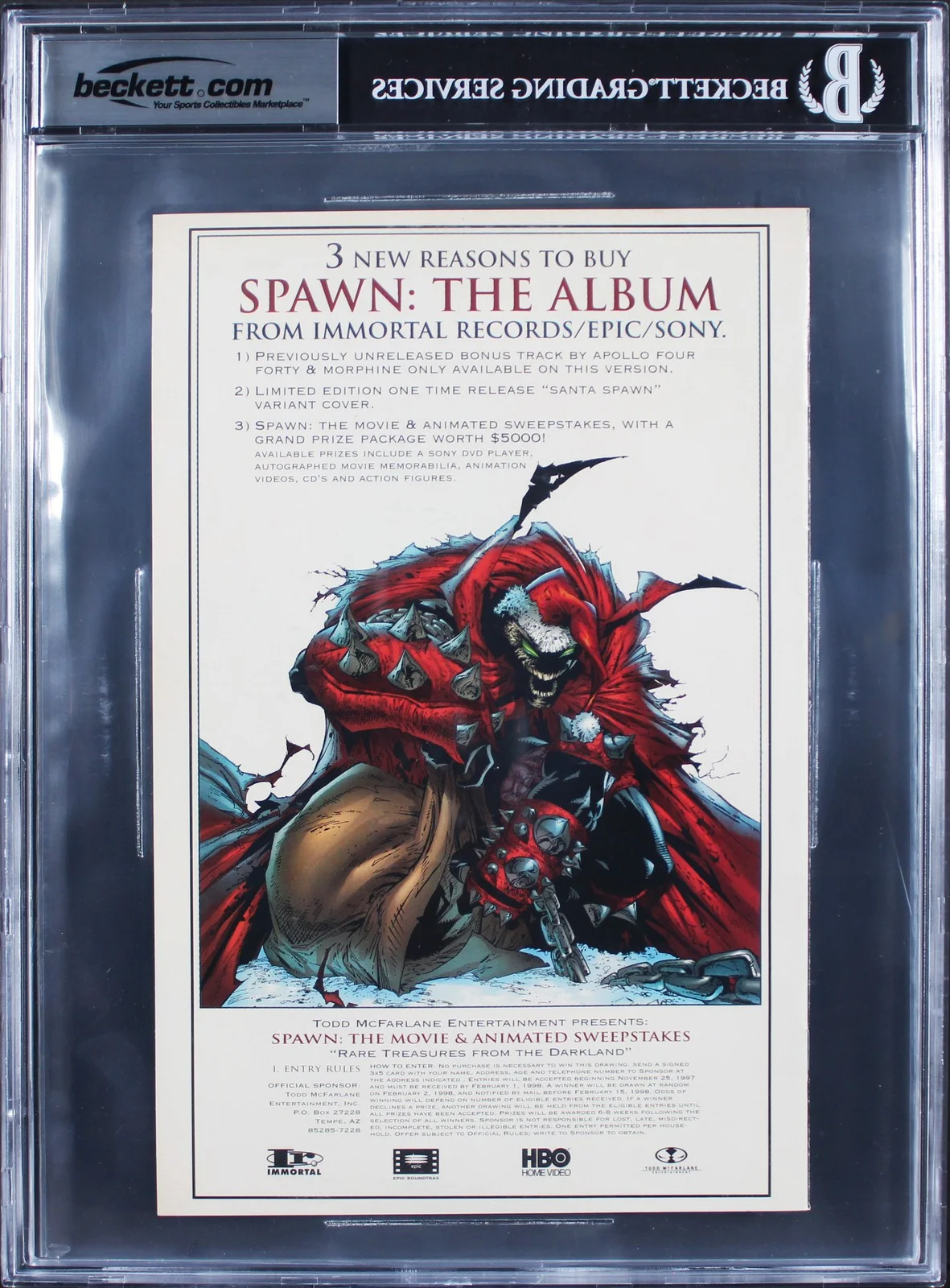 Todd McFarlane — Todd McFarlane Spawn Signed 1997 Curse of the Spawn #14 Comic BAS Slabbed, image 2