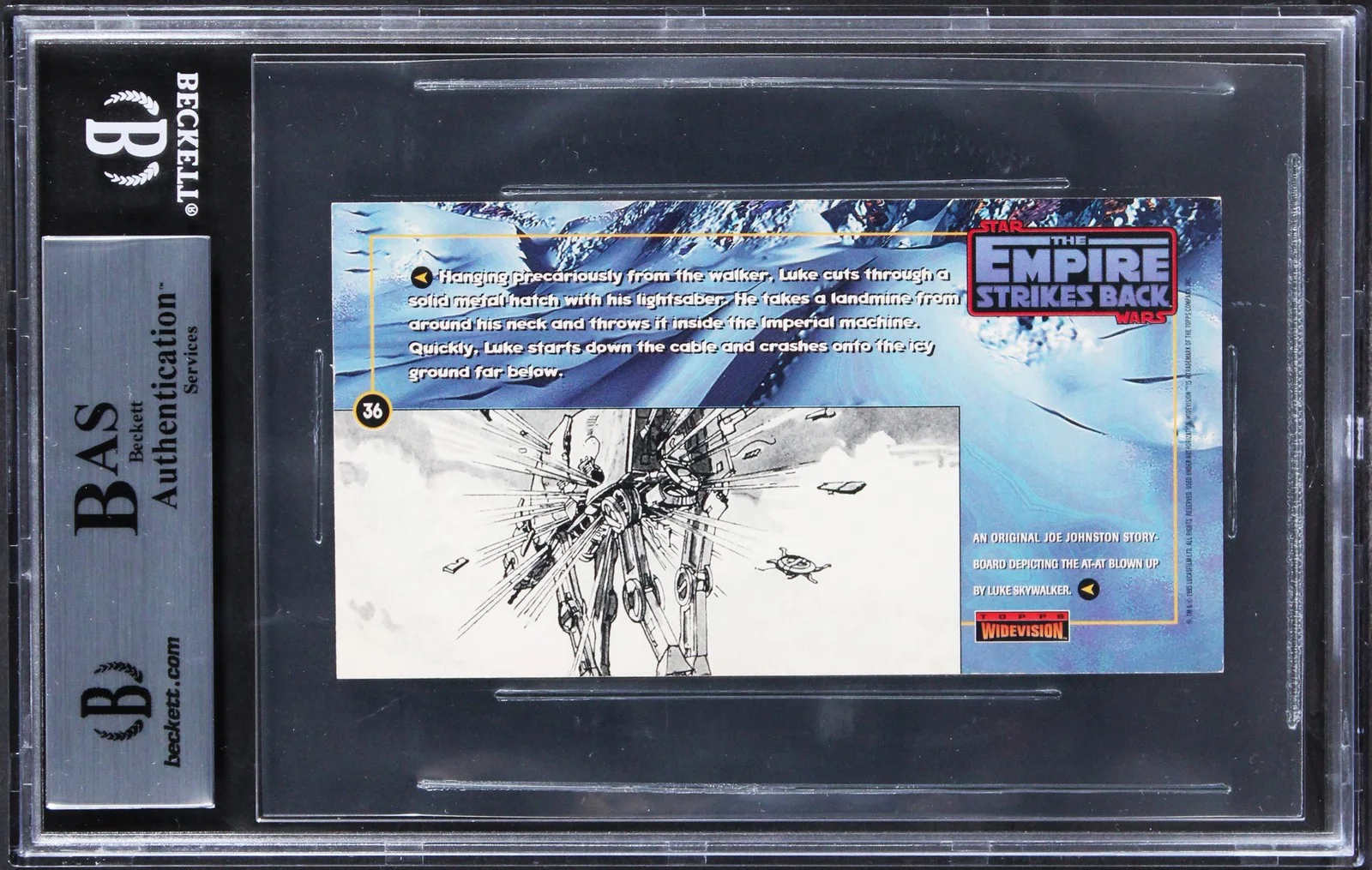 Phil Tippett, Jon Berg — Phil Tippett, Jon Berg Star Wars Signed 1995 SW ESB Widevision #36 Card BAS Slab, изображение 2