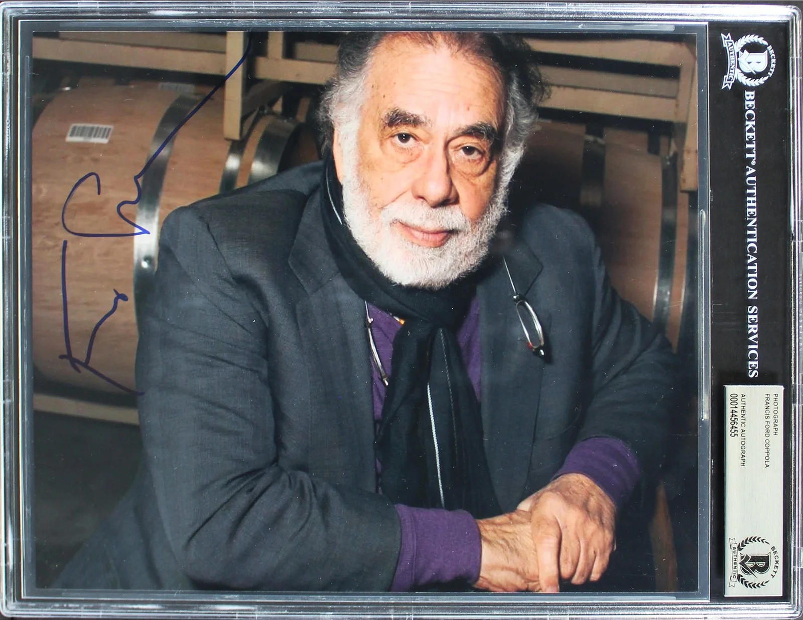Francis Ford Coppola — Francis Ford Coppola The Godfather Authentic Signed 8x10 Photo BAS Slabbed