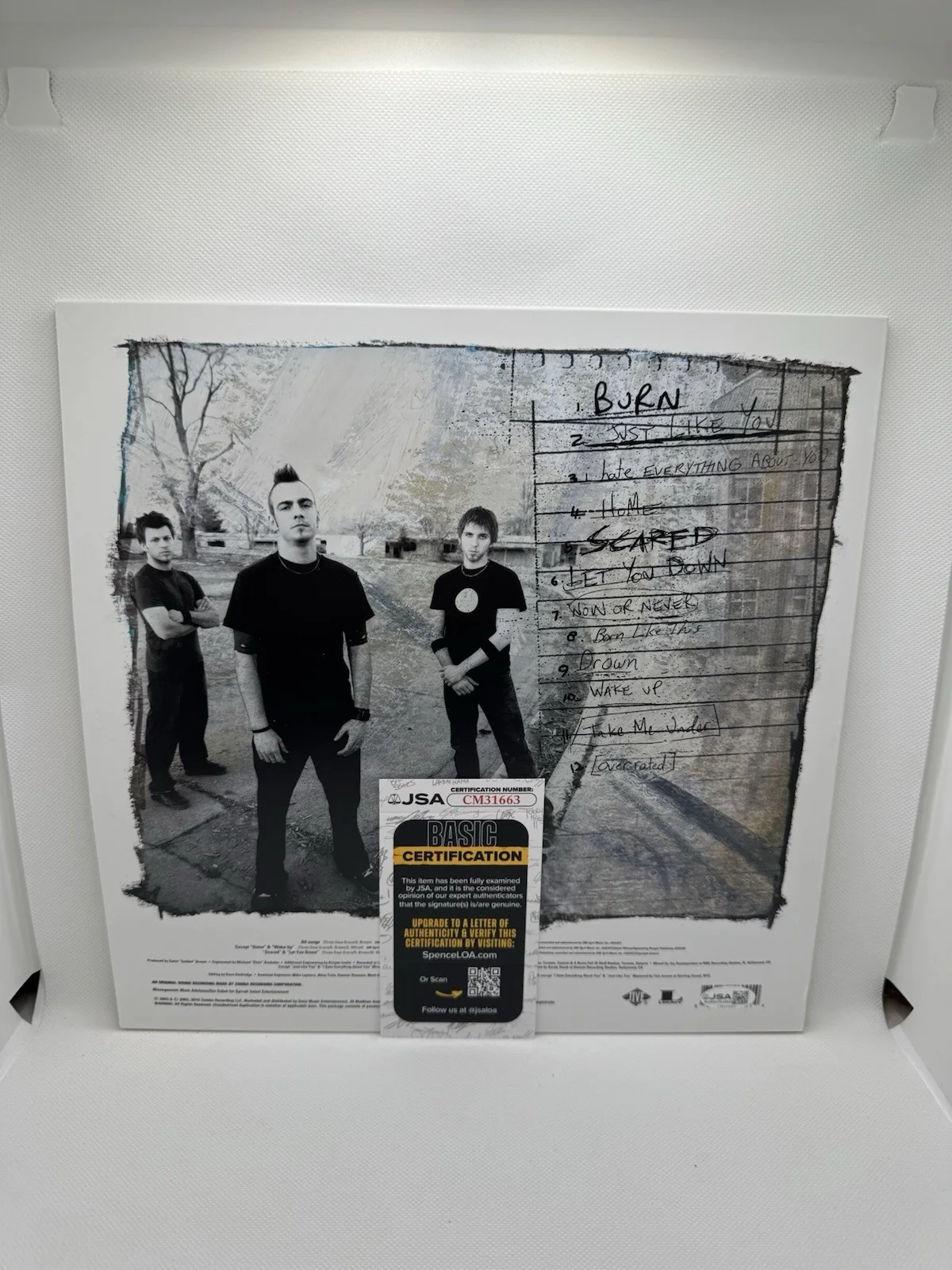 THREE DAYS GRACE SIGNED VINYL ADAM GONTIER ALL 3 SELF TITLED JSA COA AUTOGRAPH, image 4