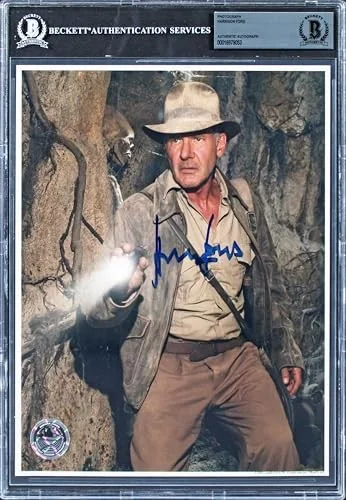 Harrison Ford — Harrison Ford Indiana Jones Raiders of the Lost Ark Signed 8x10 Photo BAS Slab, изображение 3