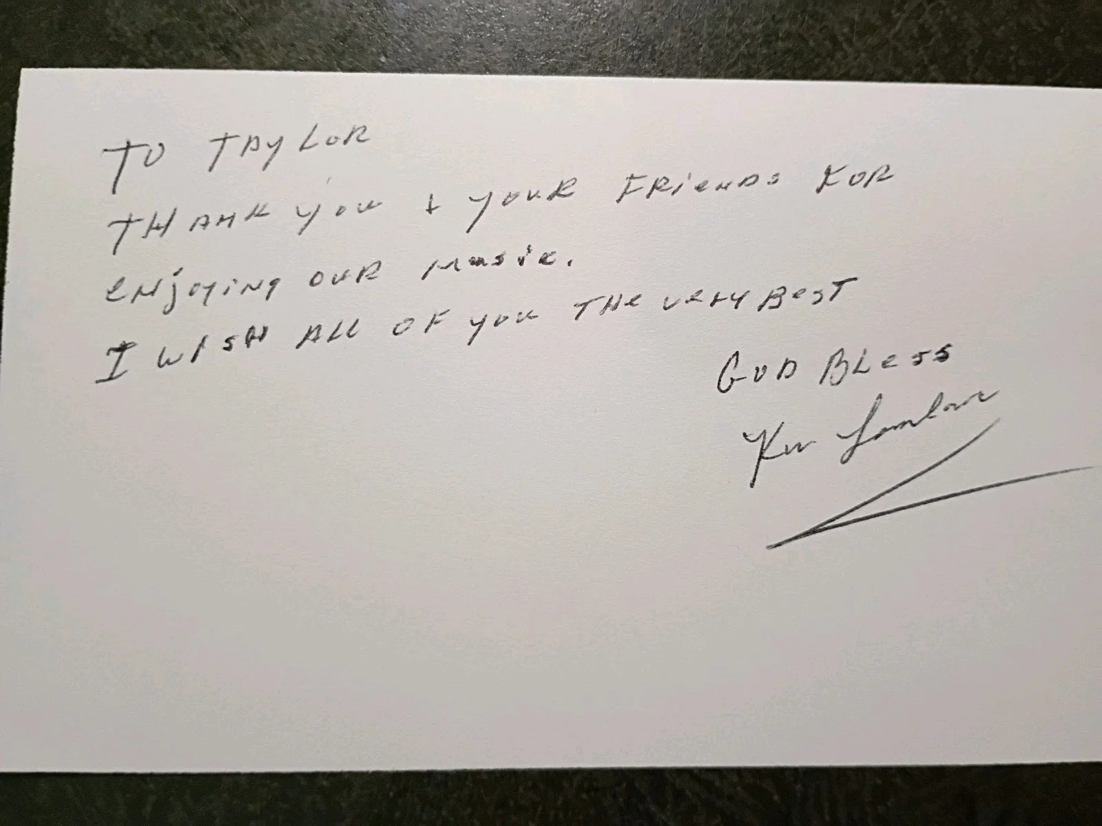 KENNY LOVELACE — KENNY LOVELACE Hand Signed Autograph Photo & CARD GUITARIST FOR JERRY LEE LEWIS, изображение 4