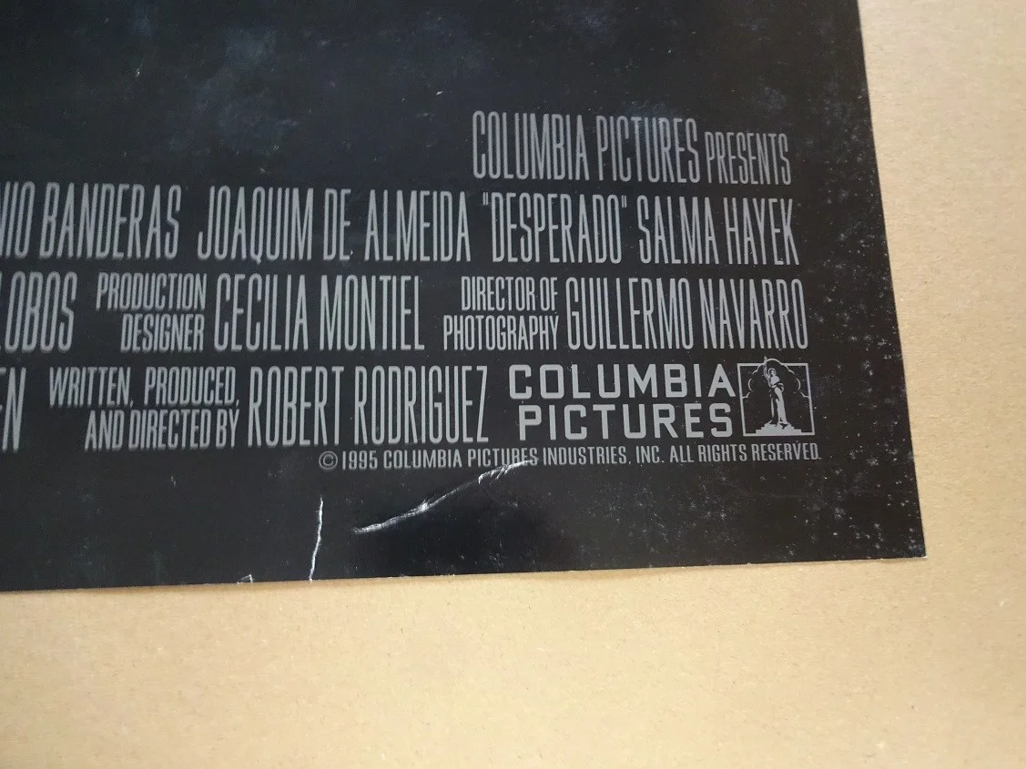 Desperado Original 1995 Double Sided Movie Poster 40"x 27" Antonio Banderas, изображение 3