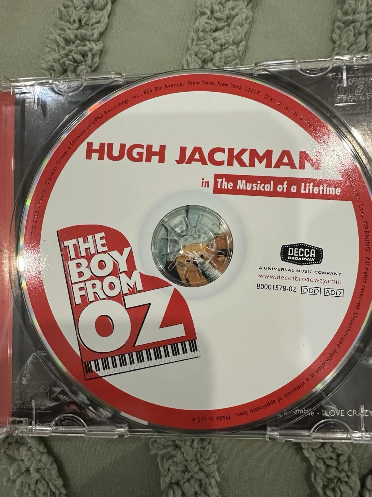 Signed Hugh Jackman THE BOY FROM OZ (OBC) CD, image 3