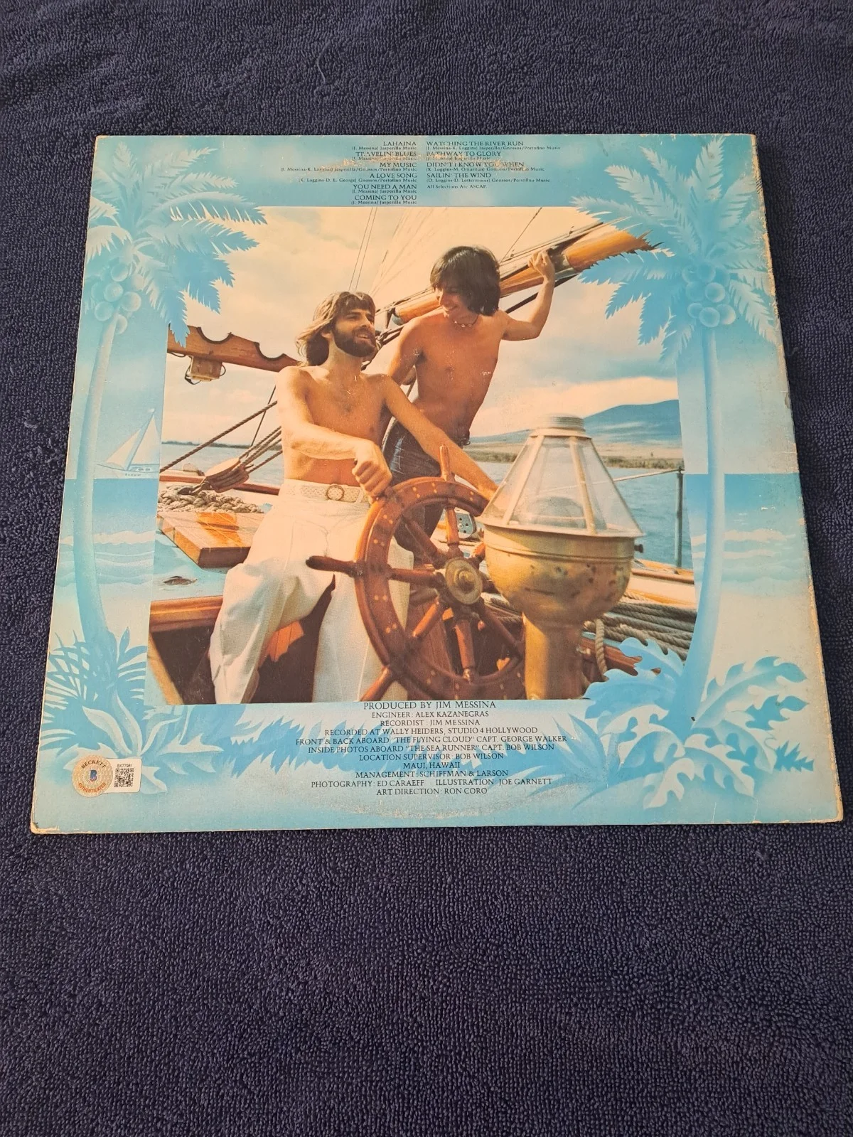 KENNY LOGGINS & MESSINA "FULL SAIL" LP VINYL SIGNED BY KENNY 1973 COLUMBIA, изображение 3