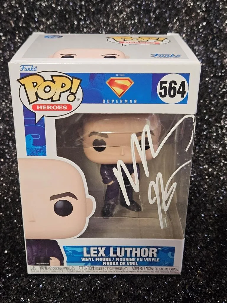 NICHOLAS HOULT — NICHOLAS HOULT HAND SIGNED AUTOGRAPHED FUNKO POP! LEX LUTHOR 564 FIGURE W/ COA