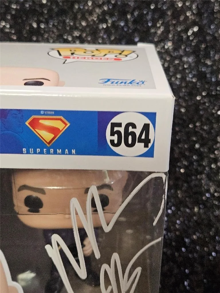 NICHOLAS HOULT — NICHOLAS HOULT HAND SIGNED AUTOGRAPHED FUNKO POP! LEX LUTHOR 564 FIGURE W/ COA, изображение 4