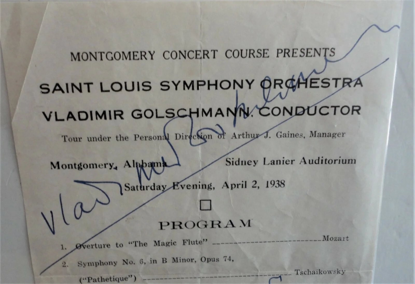 4 Conductor Vladimir Golschmann 1938 Signed St Louis Symphony Programs Photo, image 5