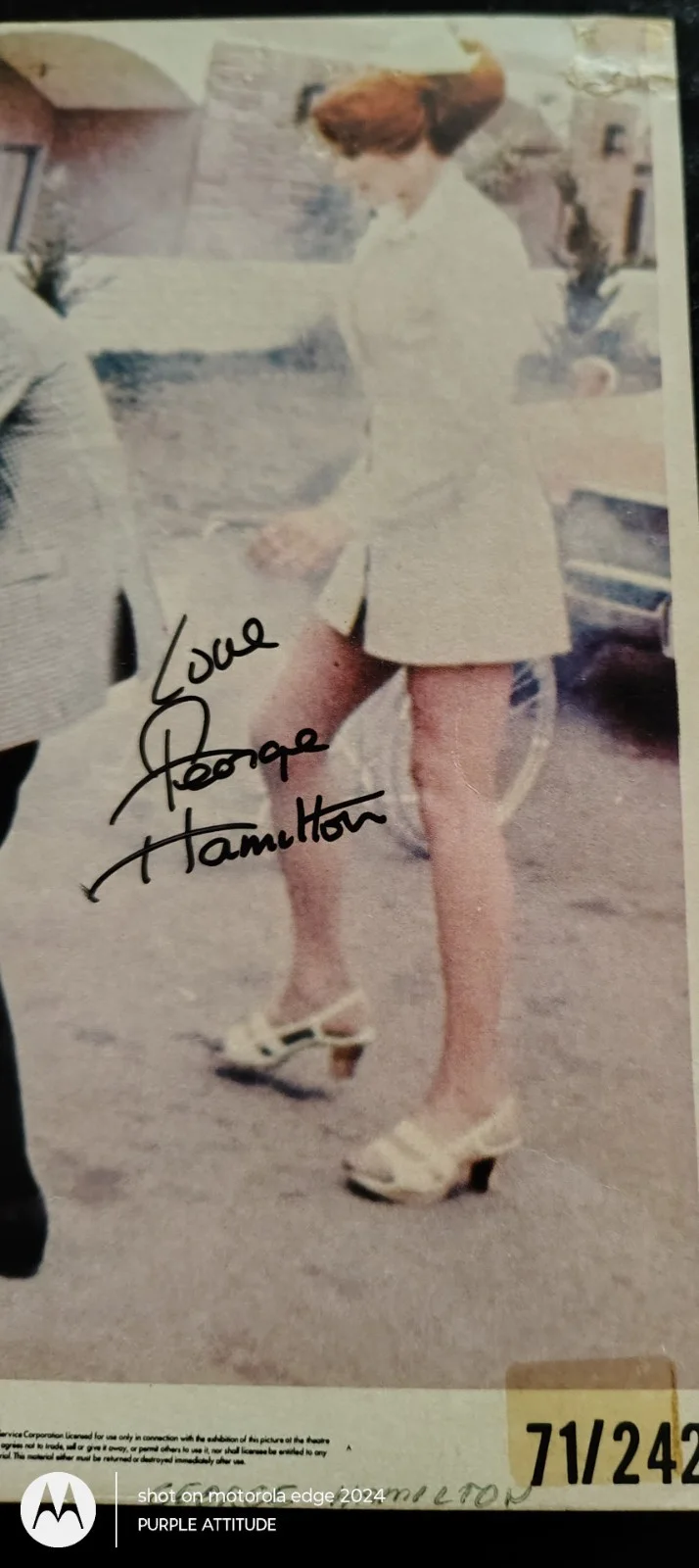 George Hamilton — ​Vintage 1971 "Evel Knievel" Original Movie Lobby Card – Hand-Signed by..., image 2